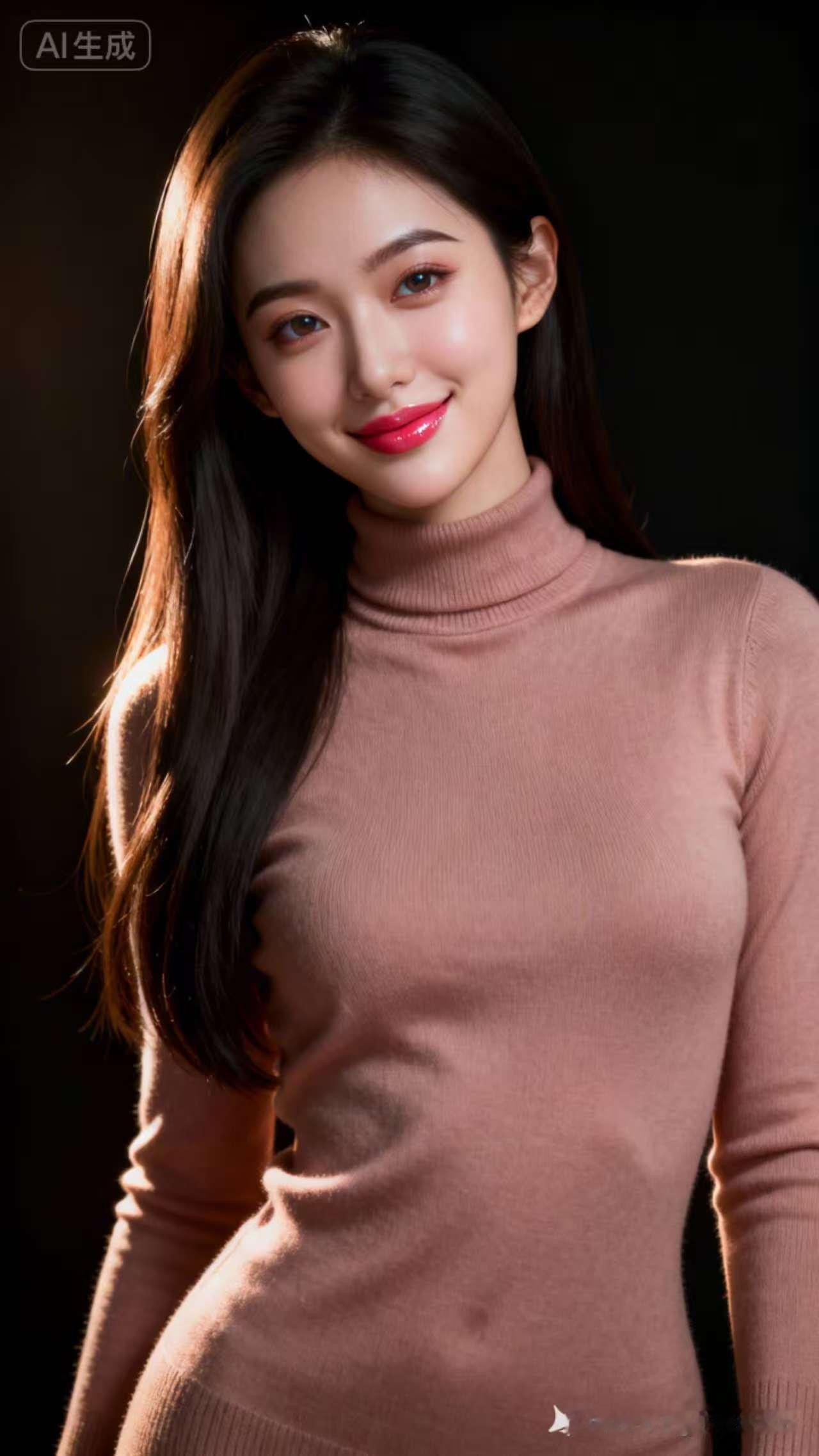 温柔甜美的粉色毛衣，元气满满的一天从这里开始！💖✨