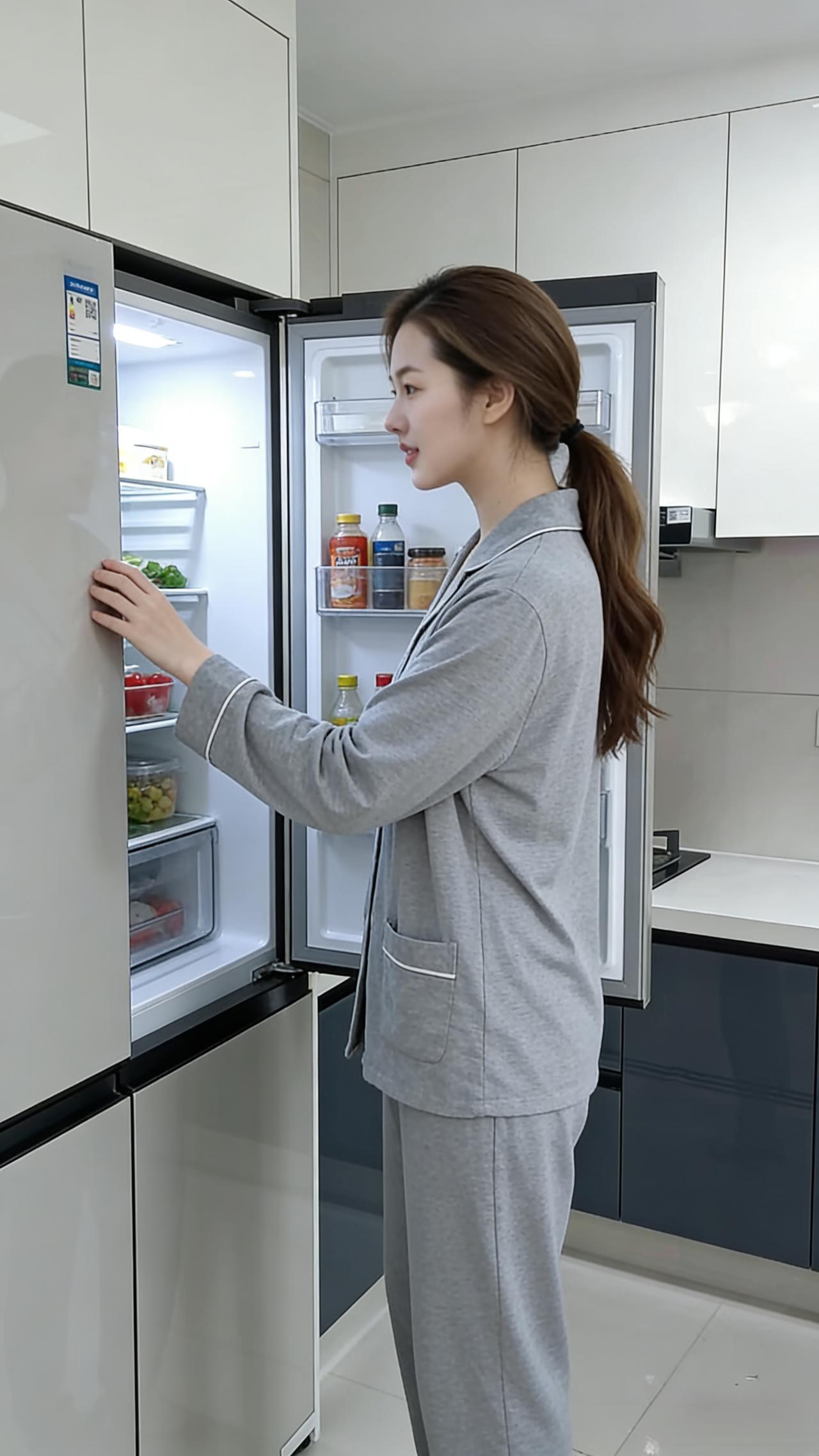 晓光初透玉厨窗，素袂轻扬启冷缸。
架上瓶罂凝晨露，盘中菓蓏带新霜。
不须鼎鼐调珍