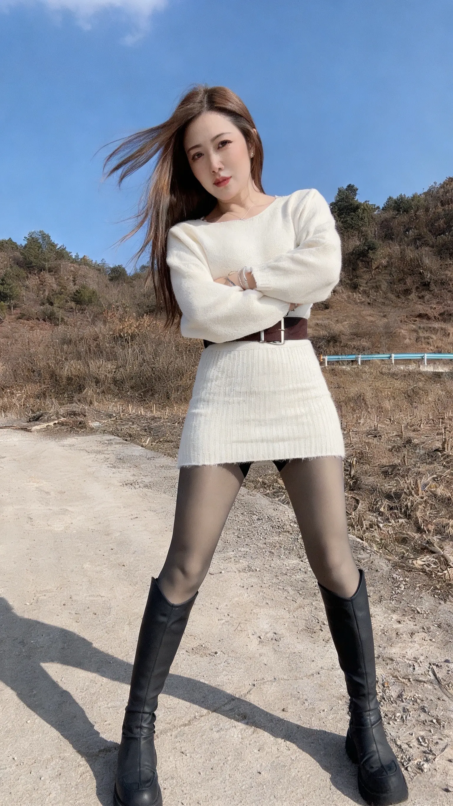 农村生活  农村姑娘 休闲穿搭