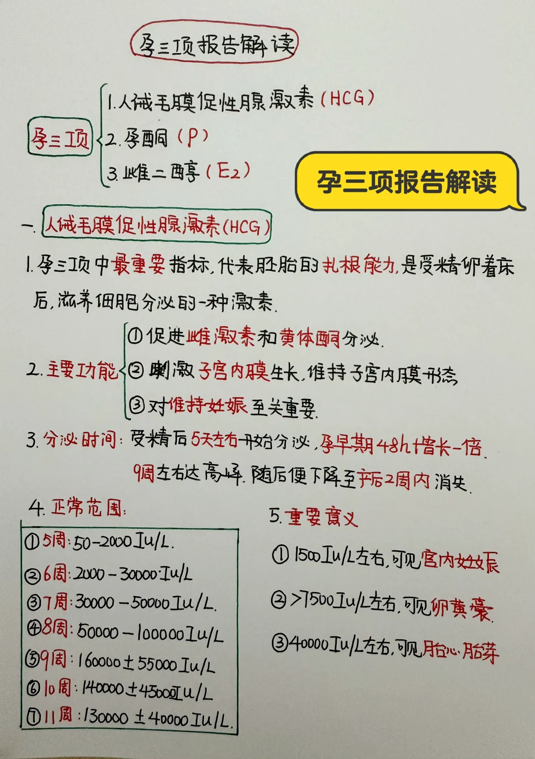 今日学习打卡——孕三项报告解读