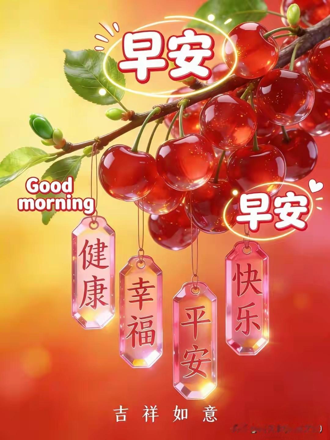 🍒🍀²⁰²⁶/₀₄.₁₉[福][微风]
 [玫瑰]早上好☀️🌹❤️
心宽养