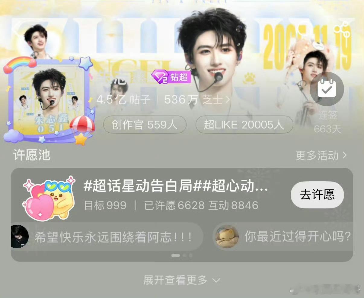 朱志鑫超like破2万 