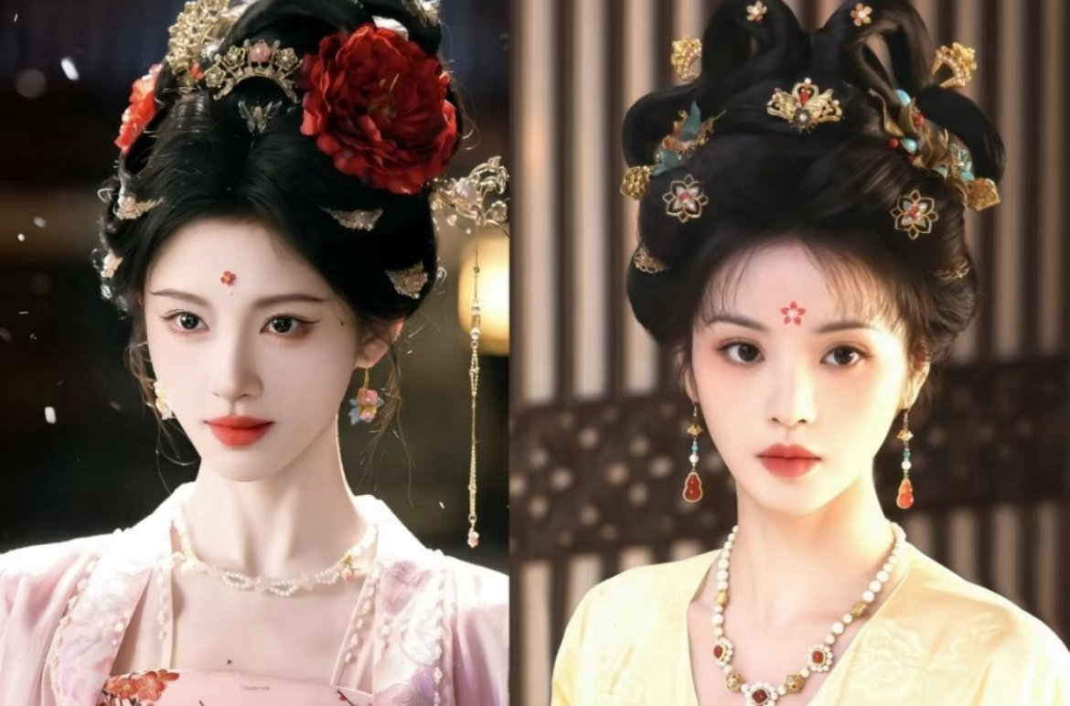 鞠婧祎和田曦薇古装同框图，两种古风美人风格，大家更喜欢哪一款？ 