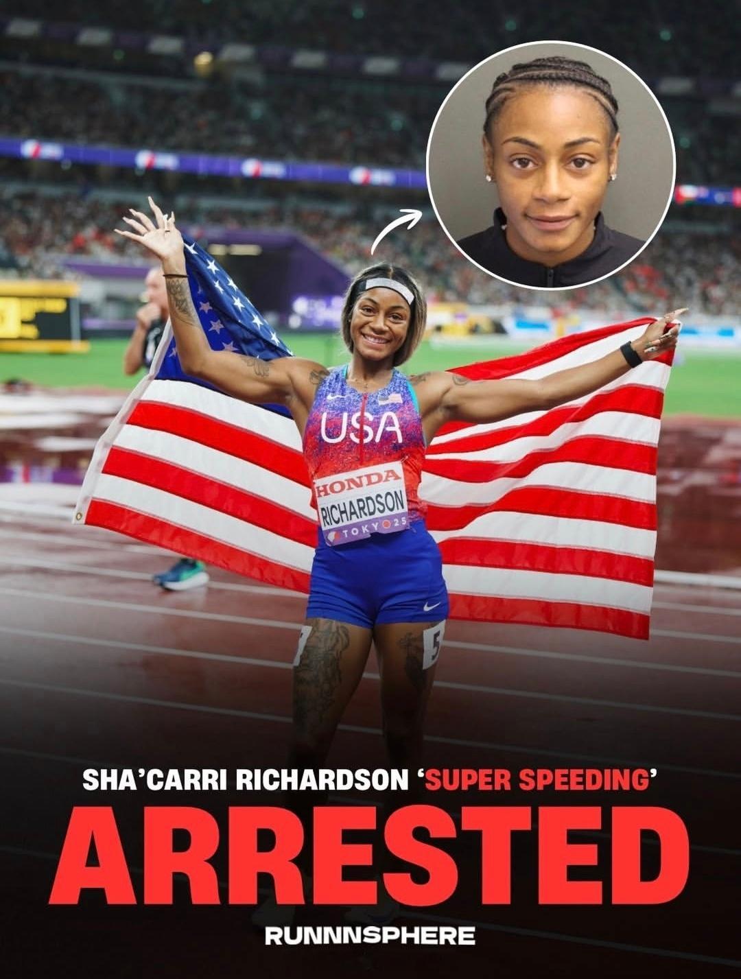 不老实的理查德森，超速被捕了🫠田径说一哈你不知道的田径故事田径