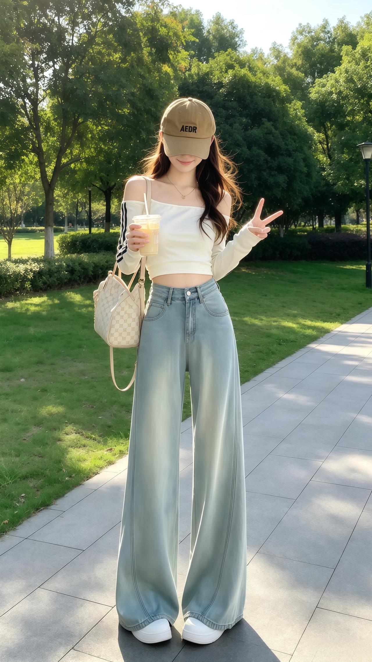 分享夏季韩系穿搭 夏季牛仔裤舒适透气凉快牛仔裤夏季穿搭