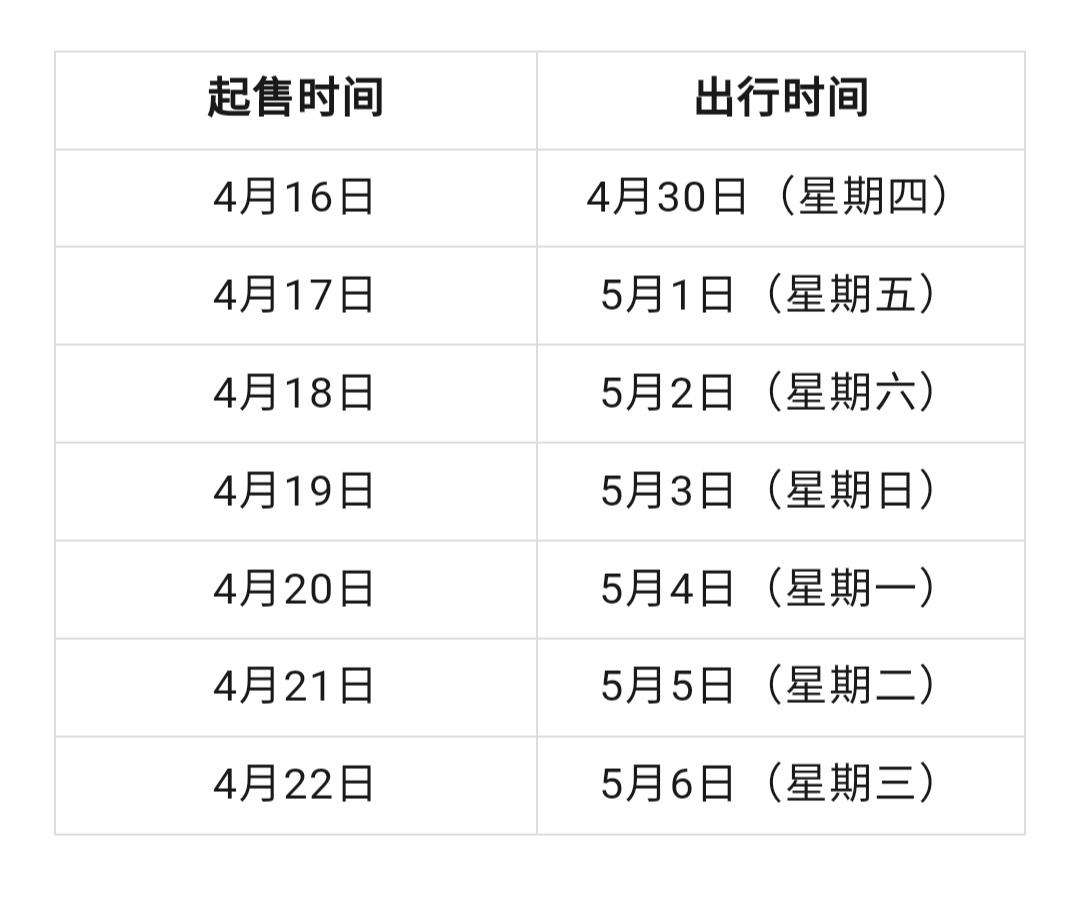 【本周五可购买5月1日火车票】“五一”假期快要来啦！根据安排，今年“五一”假期放
