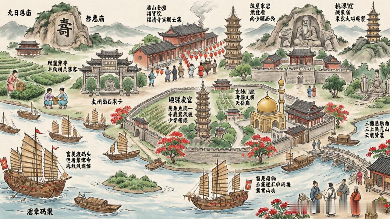 古代泉州历史建筑想象图