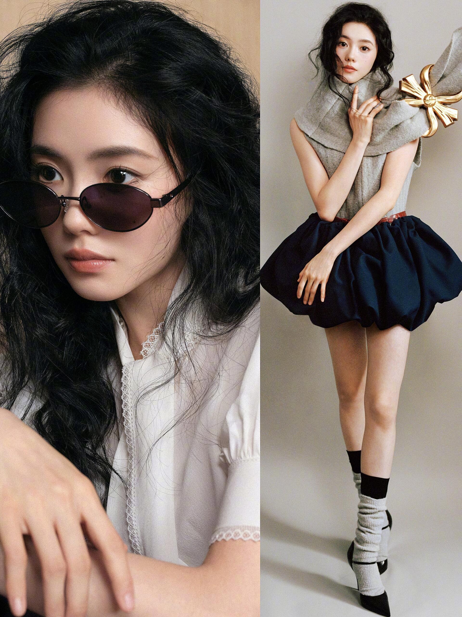 刘浩存首登五大，满足了我对miu的一切想象00花崛起，刘浩存首本五大女刊带着mi