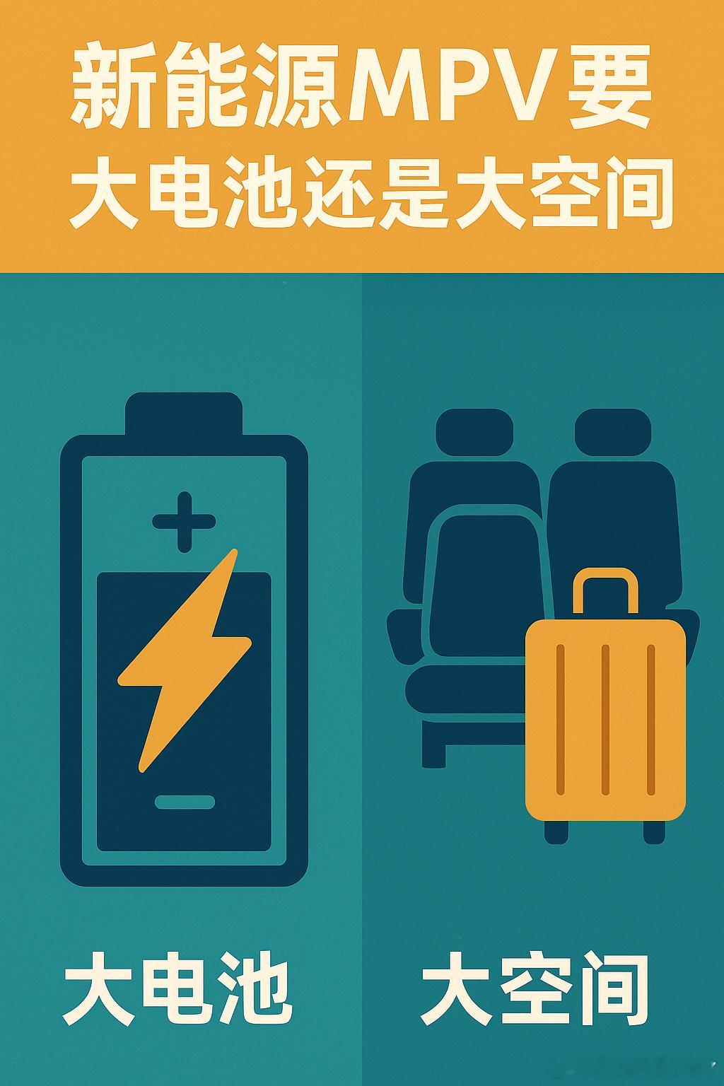 【新能源MPV要大电池还是大空间】👉我选的话，我可能会选大空间！因为：·空间，