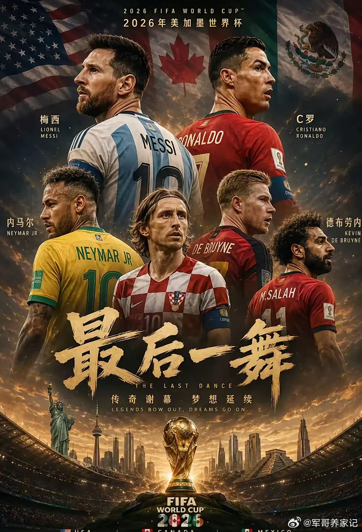 原来已经过去这么久啦。一起期待2026世界杯 内马尔第四次征战世界杯内马尔