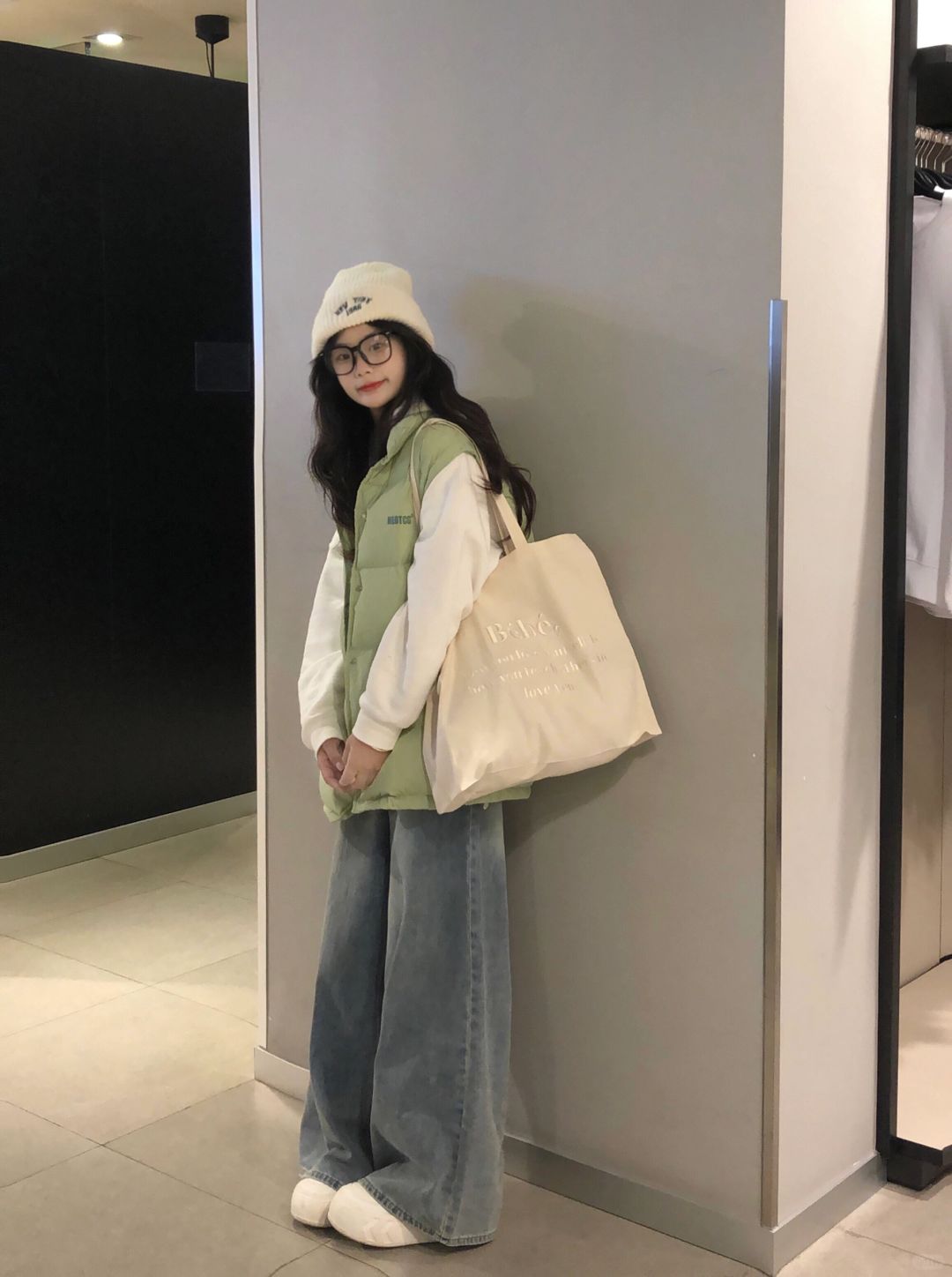 绿色可拆两穿棉服➕白色卫衣好好看！🔒住啦！