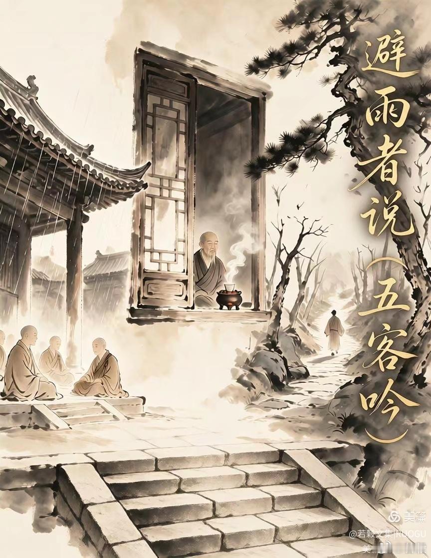 【散文诗：避雨者说（又名“五客吟”】人躲了一辈子雨，是雨伤心，还是人想逃避……？