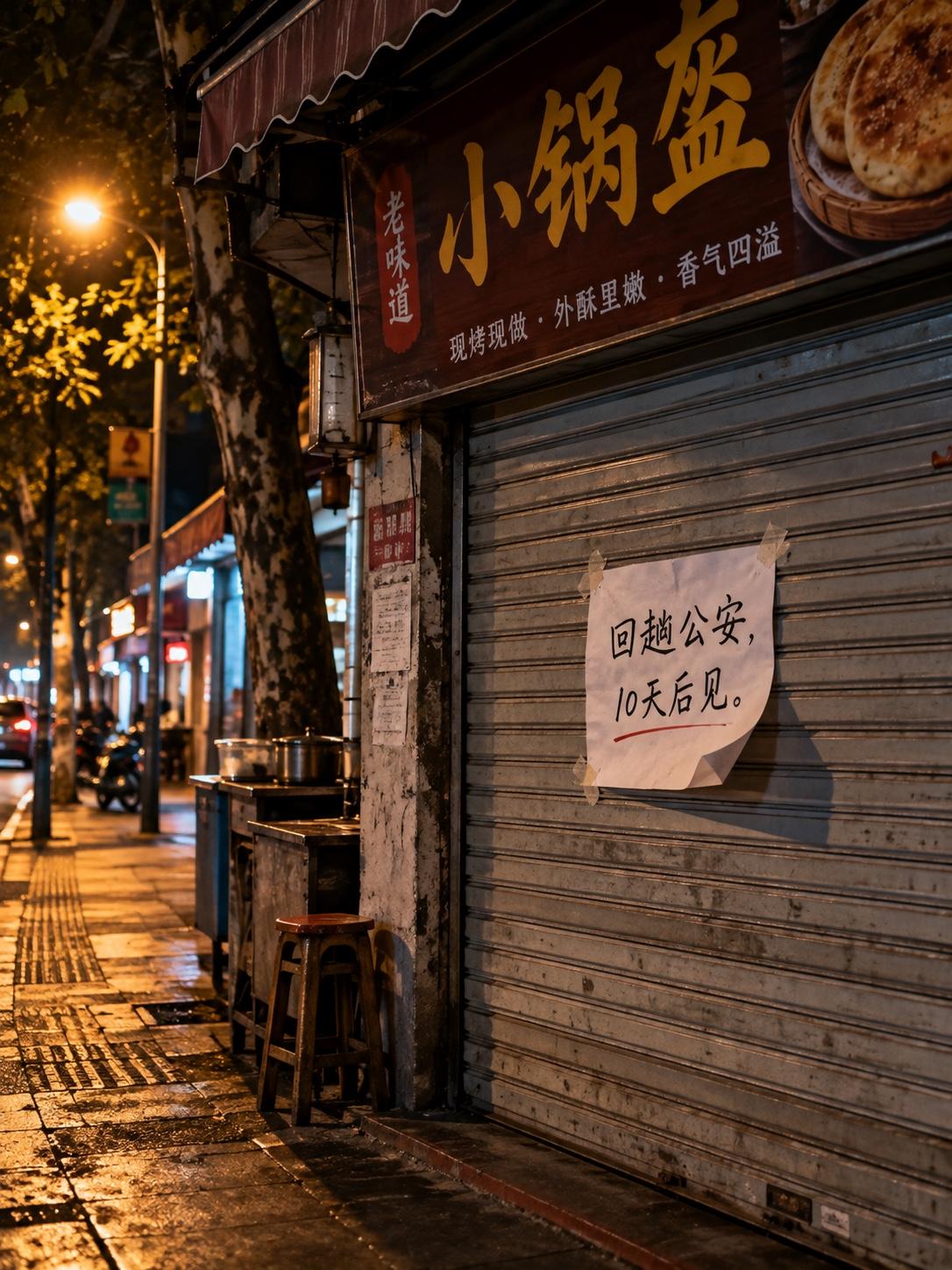 一张纸条写“回趟公安”，被人用AI编成了嫖娼拘留。

赣州信丰县那家锅盔店的事，