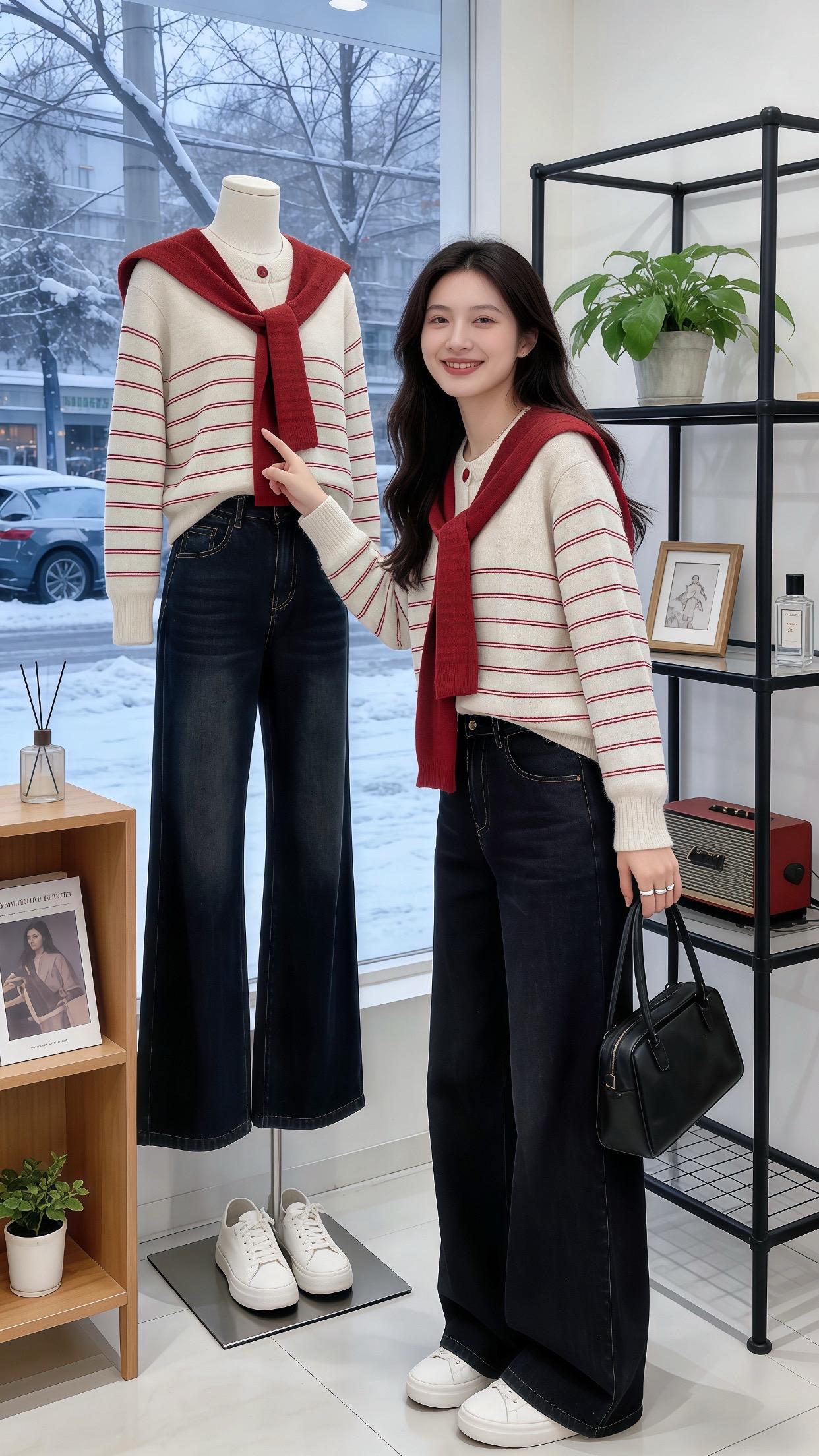 新年穿搭 高级感穿搭 让人眼前一亮的跨年约会穿搭 韩系穿搭 脱下外套也...