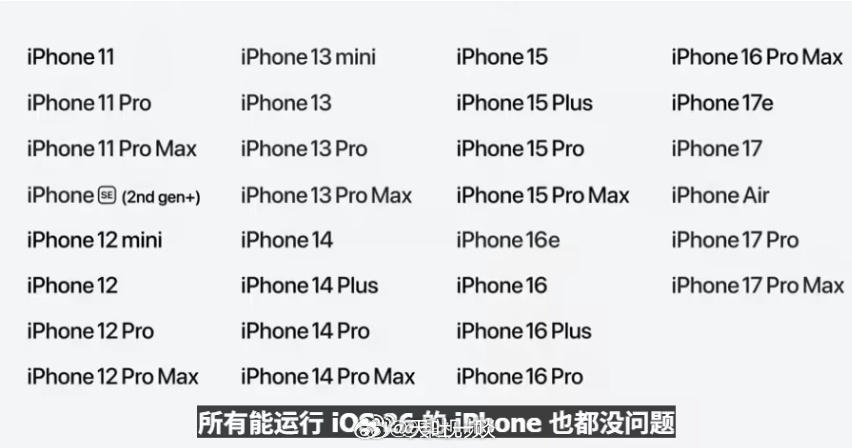 从iPhone 11系列开始一直到现在的iPhone 17系列，都是支持iOS2