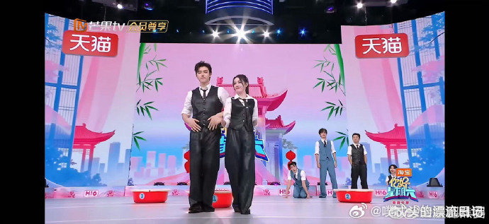 迪丽热巴陈飞宇cha了bigguy你好星期六 这才是综艺名场面！体型差+舞台感双