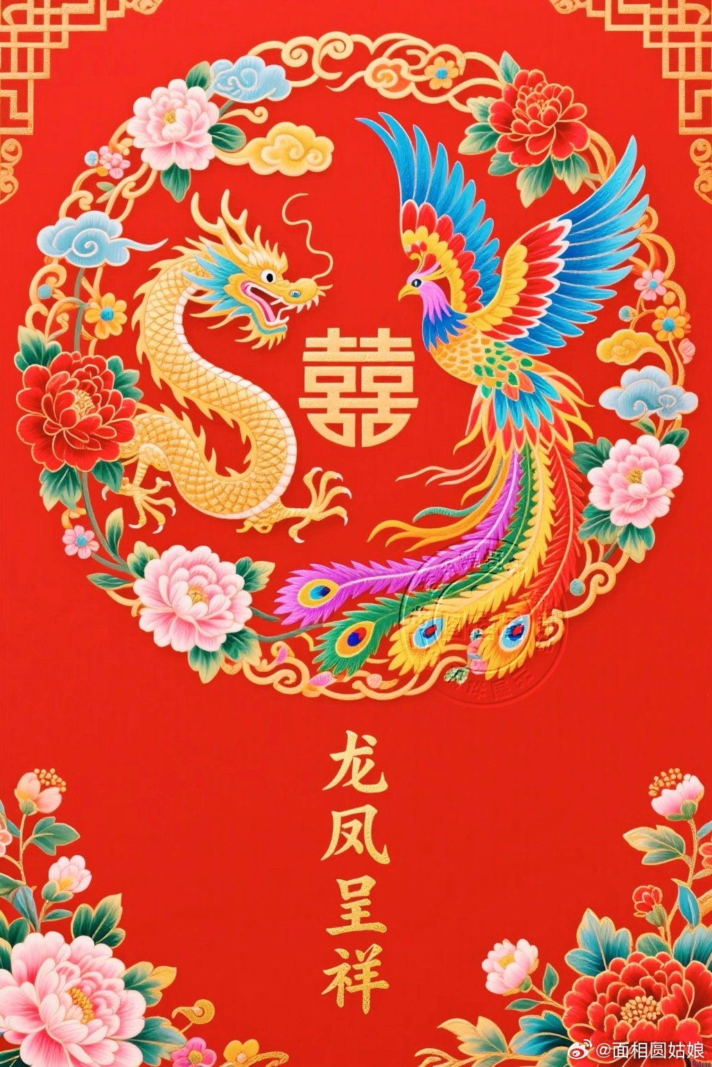 转赞龙凤呈祥图家里和睦，家和人和万事兴旺！ ！！！ 