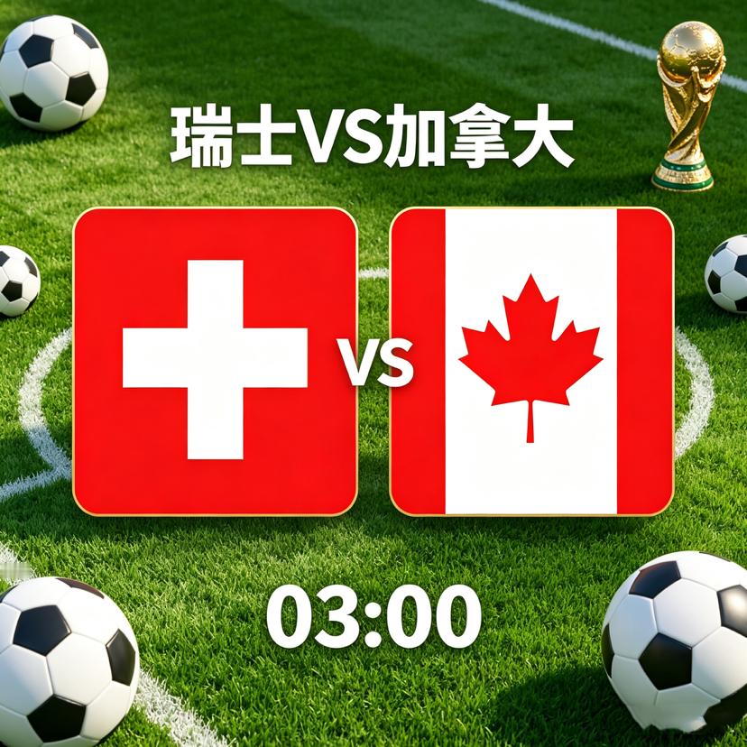 美加墨世界杯 瑞士VS加拿大 小组头名争夺焦点战方向➡️老周粉丝交流群瑞士 VS