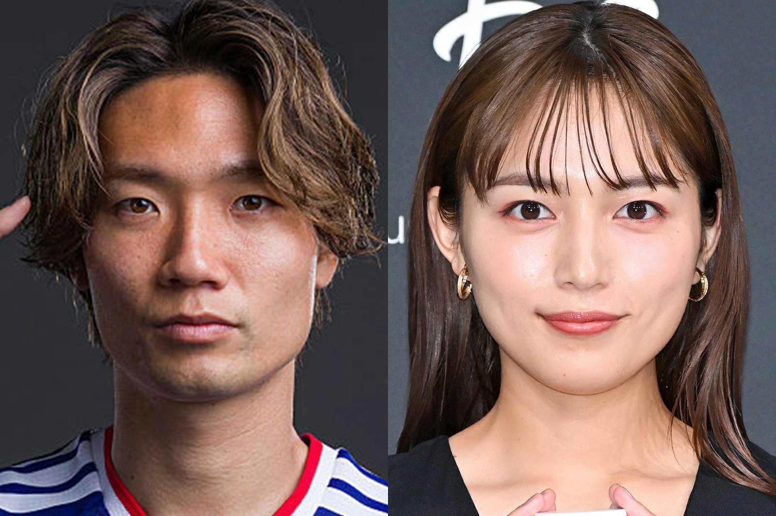 日娱新闻川口春奈 日本国家足球队球员板仓滉（29岁）与女演员川口春奈（31岁）已