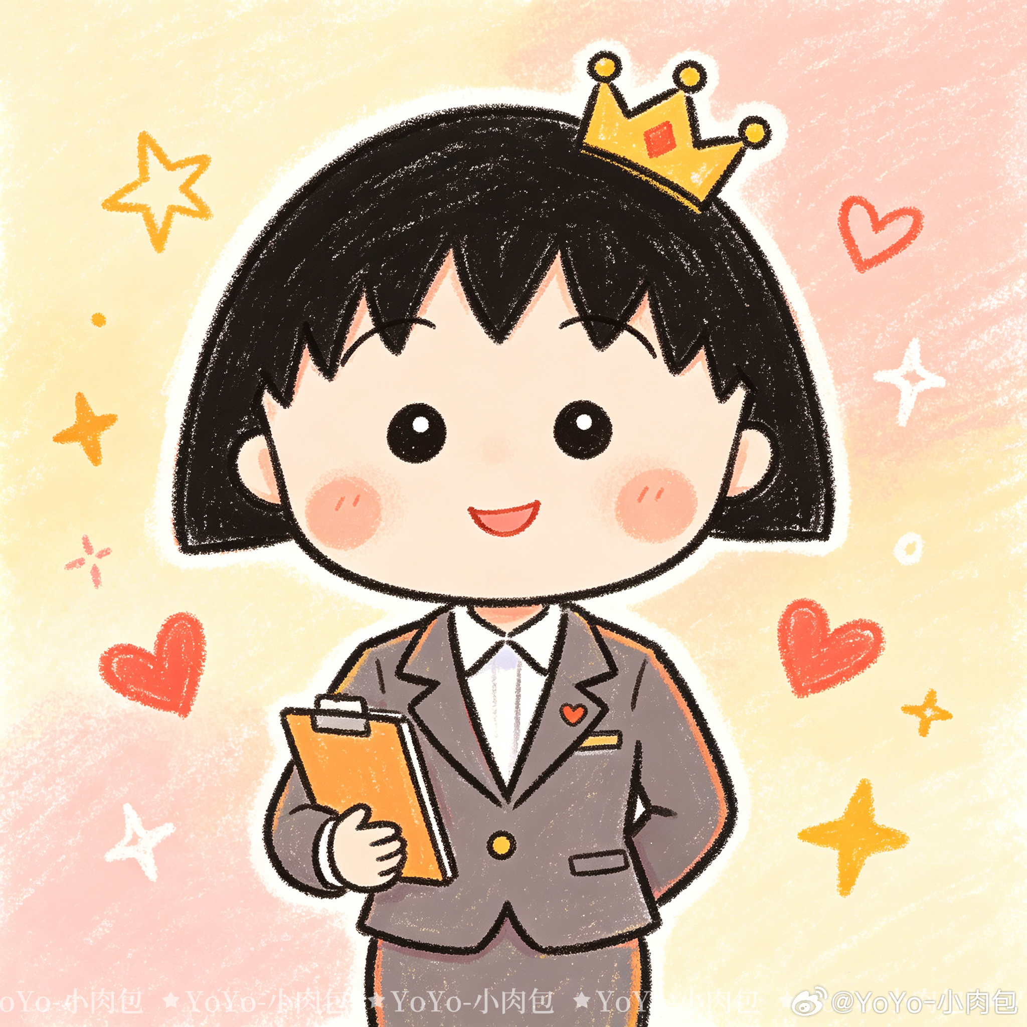 樱桃小丸子职业装头像第二弹樱桃小丸子樱桃小丸子头像动漫