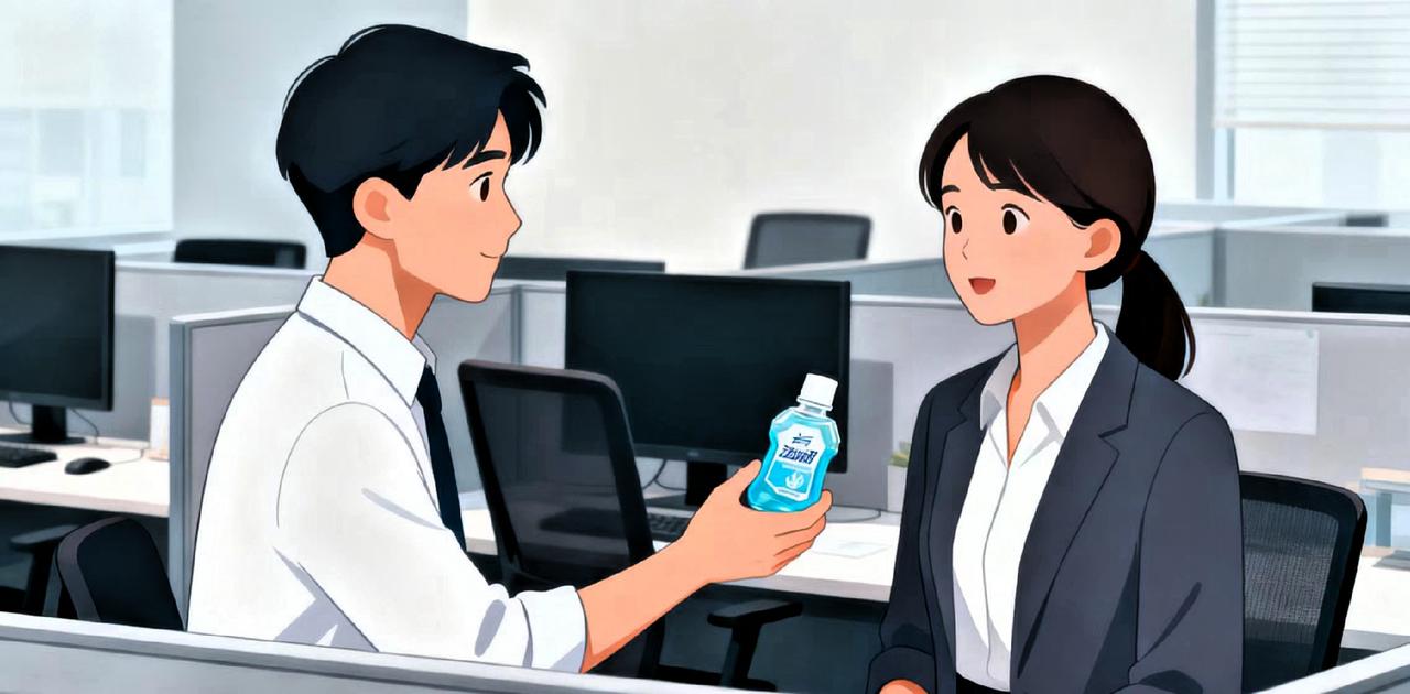 邻桌同事有口臭，很浓的腐臭味，有点不能忍了，就跟她说：你口臭挺明显的，去看看医生