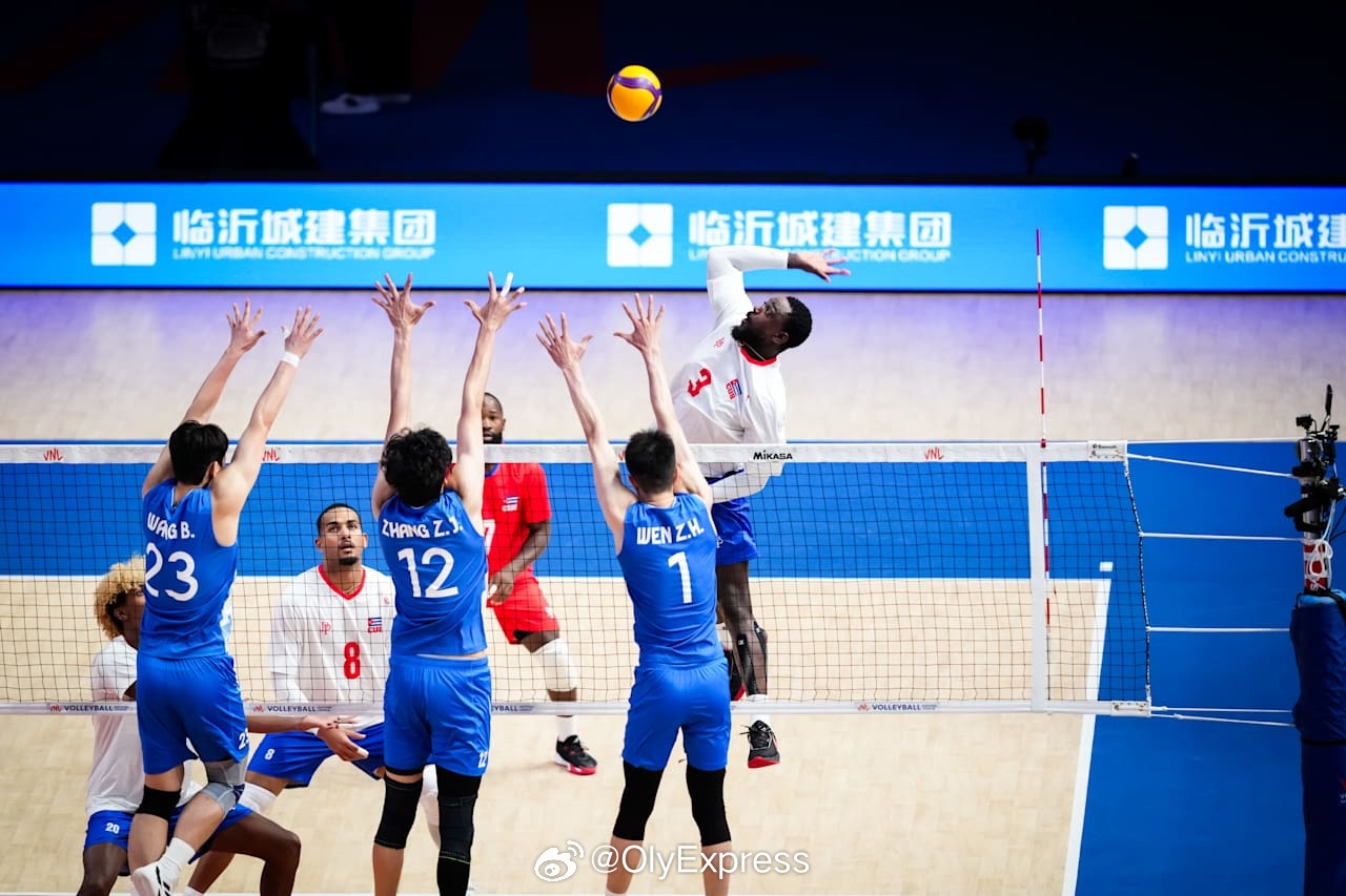 【国家男排联赛中国零封古巴取得首胜】2026年世界男排联赛国家排球联赛中国男排v