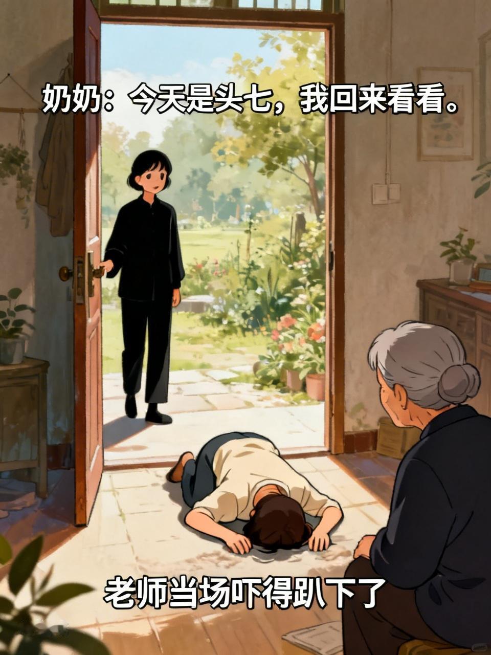 奶奶发信息给孙子：你快躲起来因为你逃学老师来家里找你
了。
孙子回复：奶奶你快躲