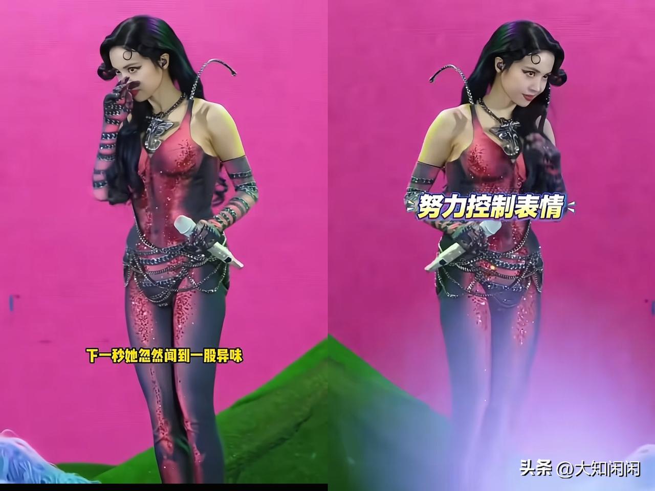 蔡依林演唱会，皱鼻捂嘴那2秒钟，暴露了顶级艺人最可怕的“肌肉记忆”。
凑近伴舞，