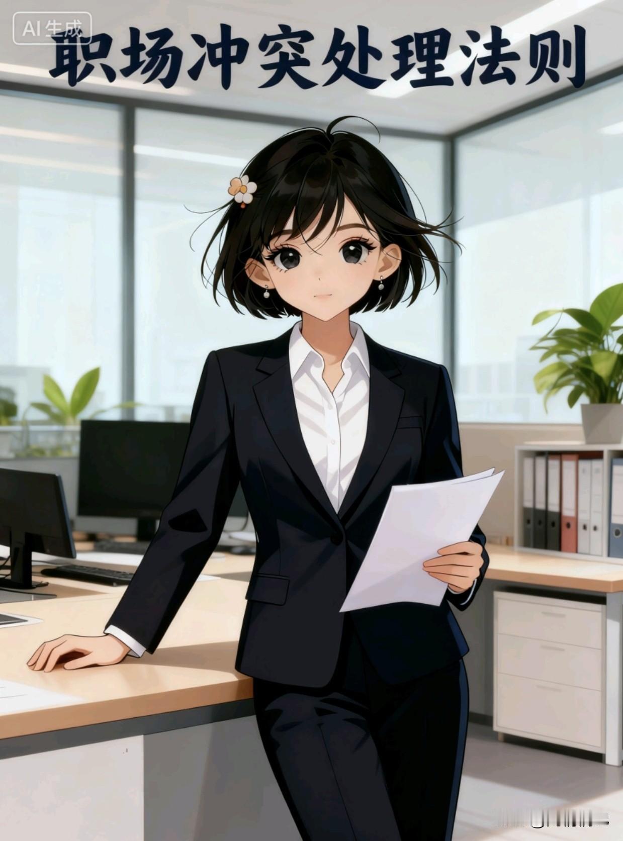 职场冲突处理法则：

先稳情绪，再谈事情。

不公开撕破脸，不私下结仇怨。对事不