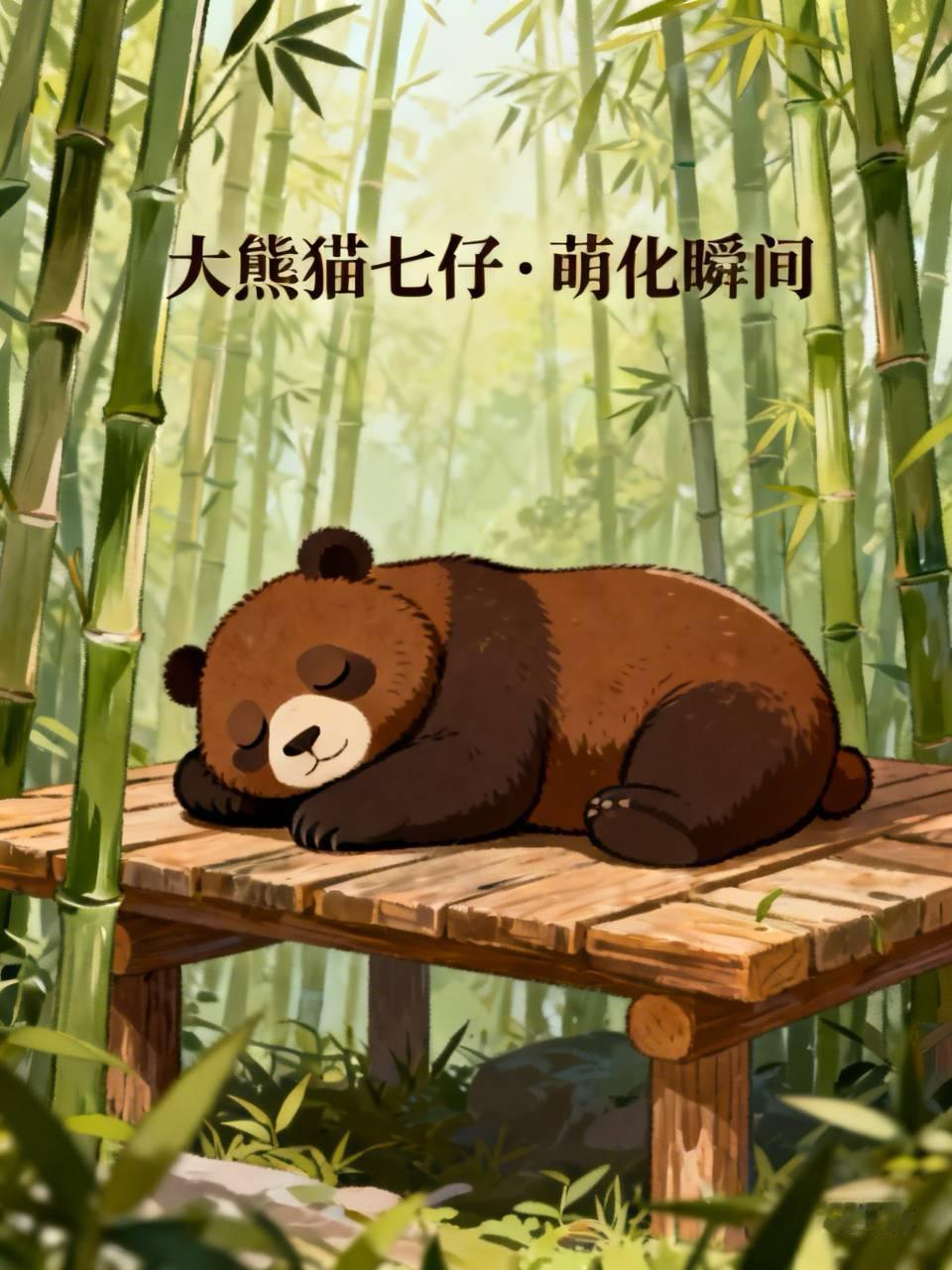 家人们谁懂啊，大熊猫七仔睡觉都在打拍子，简直萌化了！大熊猫本身就是萌界顶流，七仔