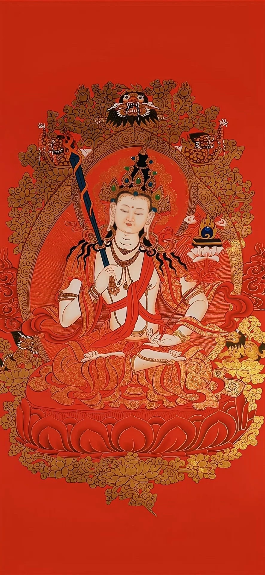 刷到文殊菩萨，许个愿吧，很灵的，祝大家逢考必过，顺利上岸，升职加薪，事业有成，走