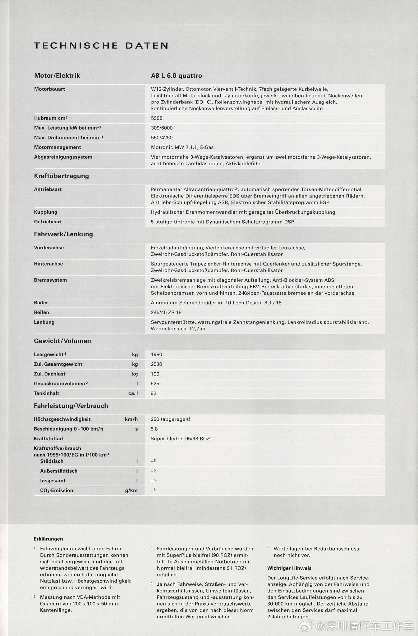 2000年奥迪A8 W12 底盘代号D2，2000年10月巴黎车展首发；2001