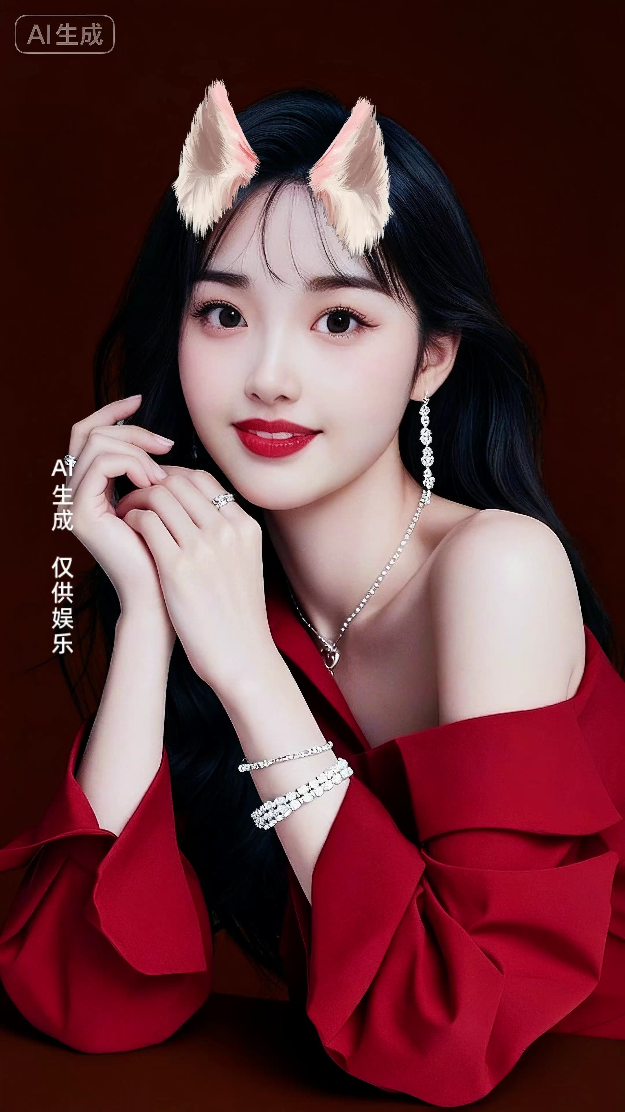 AI 狐耳大叔脸特效上线了！拍同款一张照片即可。