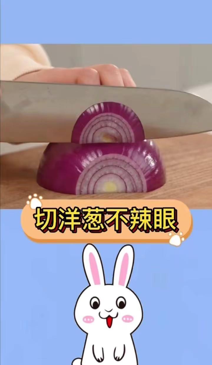 切洋葱辣眼睛怎么解决？🍳以前切洋葱总辣到眼泪直流，连眼睛都睁不开，试过戴墨镜也