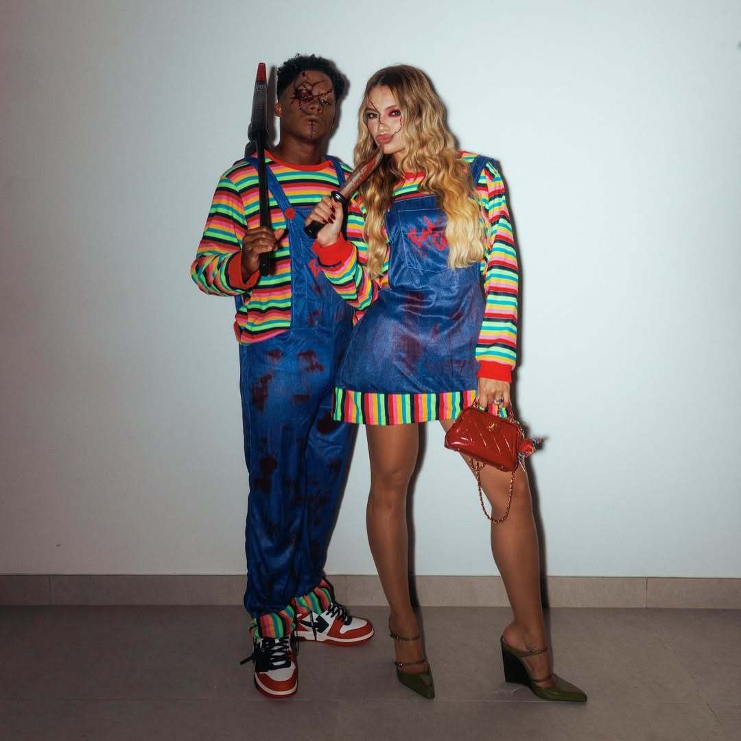 恩德里克和妻子万圣节装扮。🔪🪓halamadrid ​​​