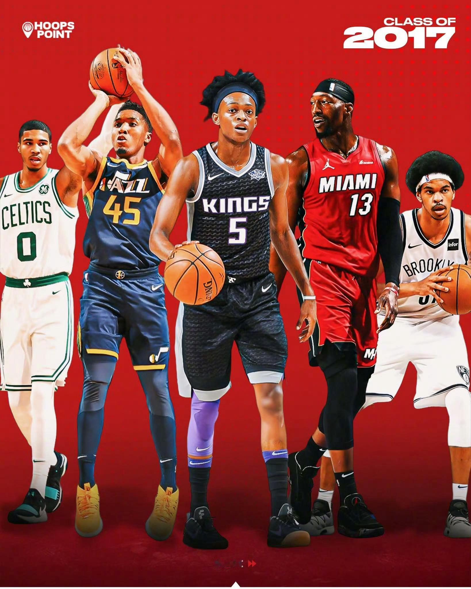 2017届选秀最佳五人组米切尔阿伦双双入选克利夫兰骑士骑士nba米切尔