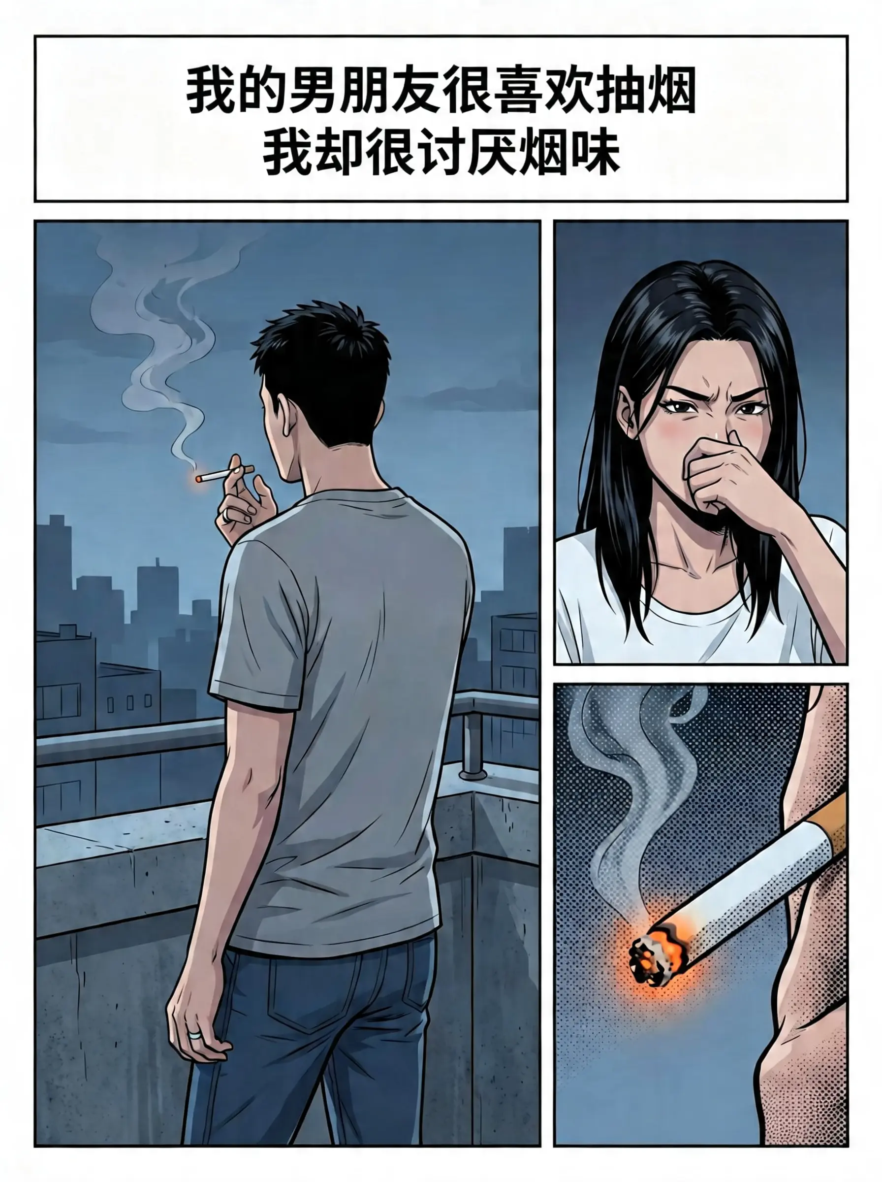 我的男朋友还是把烟戒了。