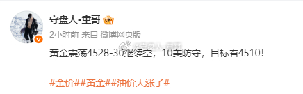 黄金4530空，抵达4524，震荡实在难熬，这单格局一点，不能贪心了，还是老规矩