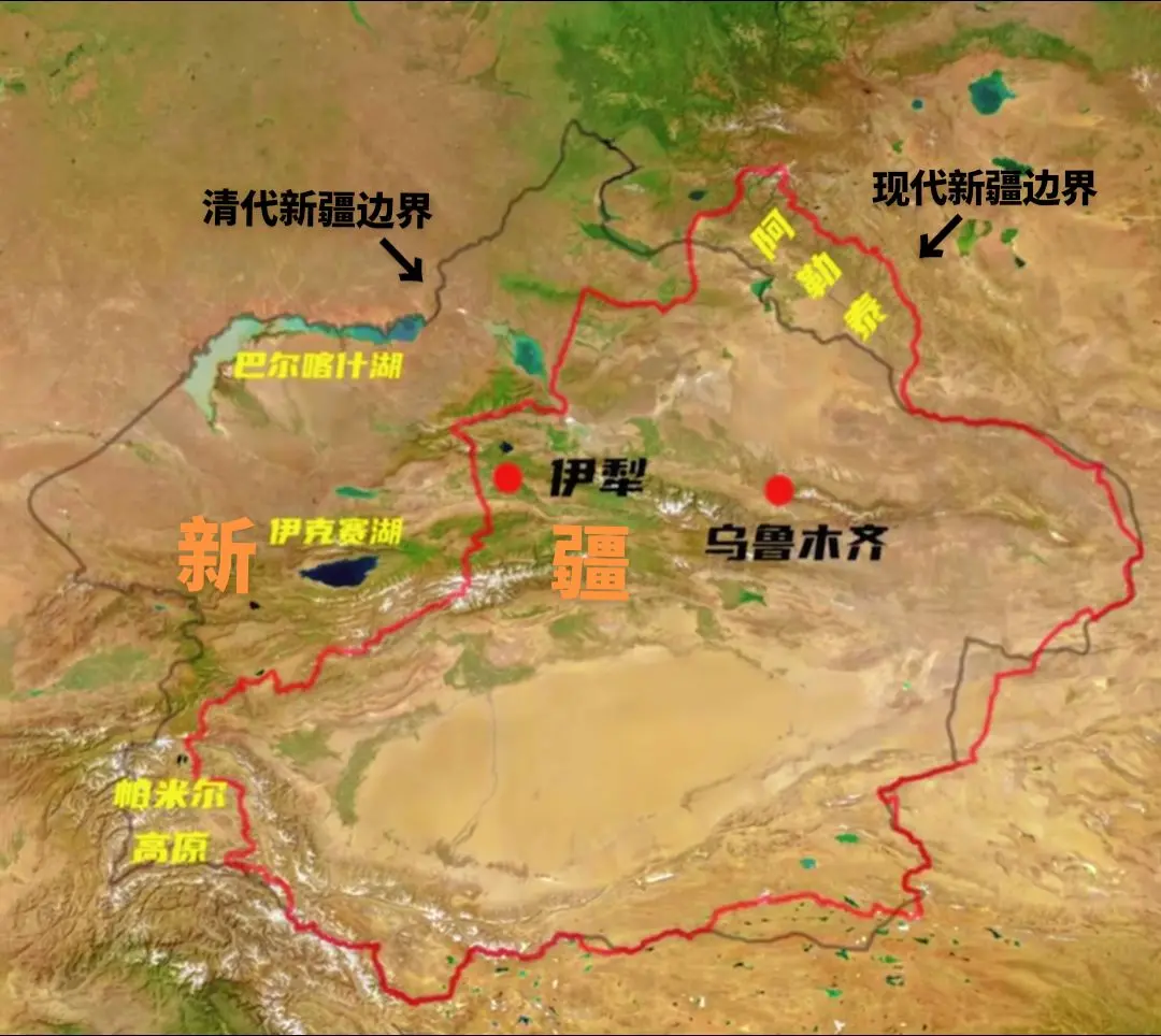 新疆之名为清·乾隆平定准噶尔汗国后为这片土地所赐之名，为“故土新归”之...