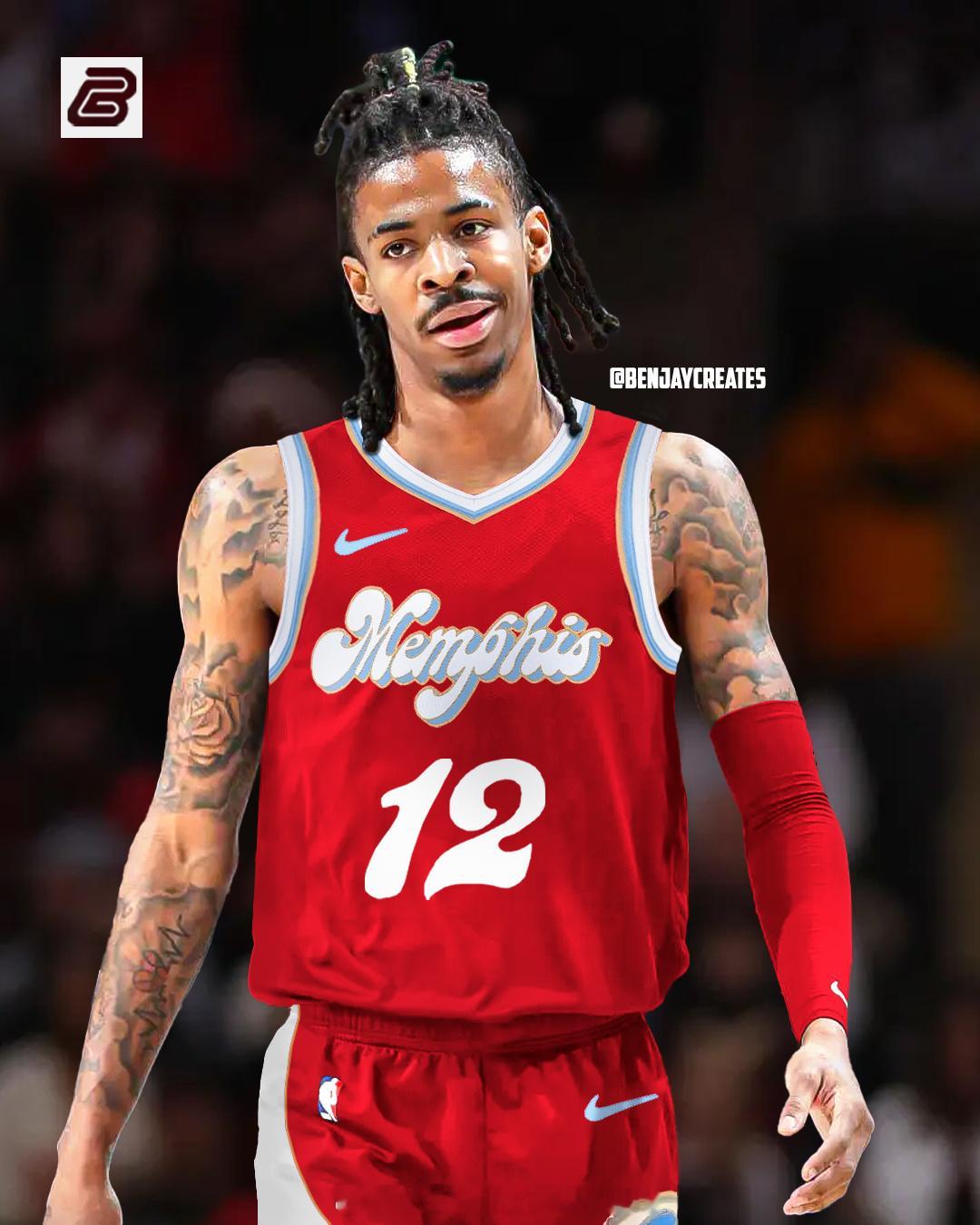NBA2024-25赛季城市版球衣！灰熊这件还真是很不错的！#莫兰特##孟菲斯灰