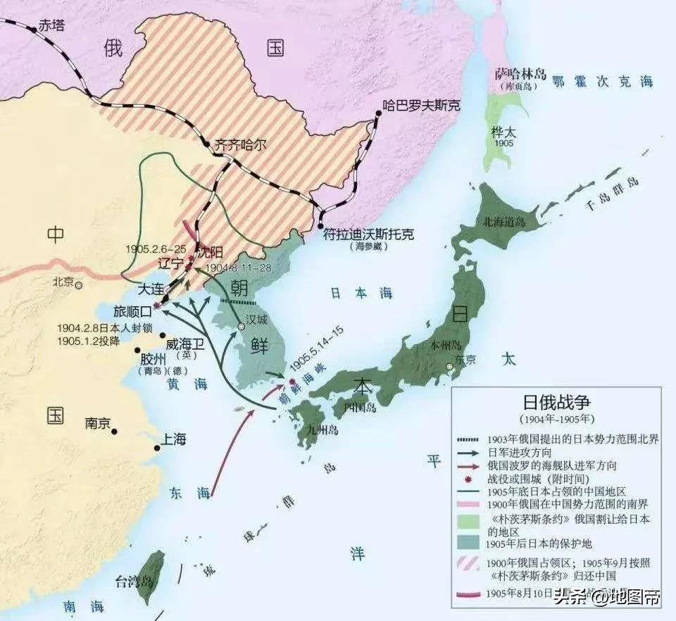日俄战争，客观上制止了俄国的扩张，不然东三省要尽数落入俄国之手，极大可能再无法收