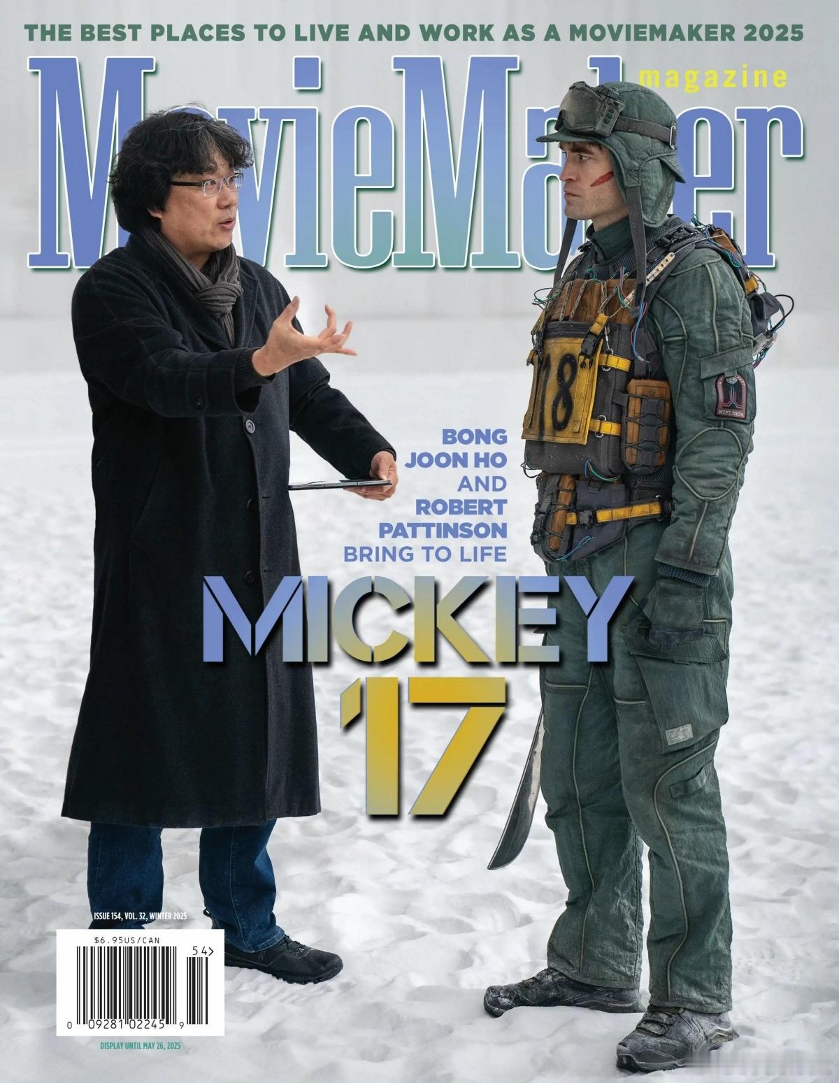 《编号17》的导演奉俊昊和罗伯特·帕丁森登上了最新一期《Movie Maker》