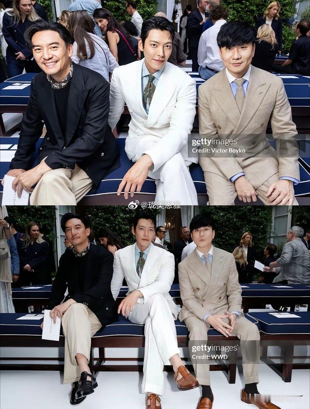 米兰时装周商务男装集合，感觉林俊杰是强塞进去的