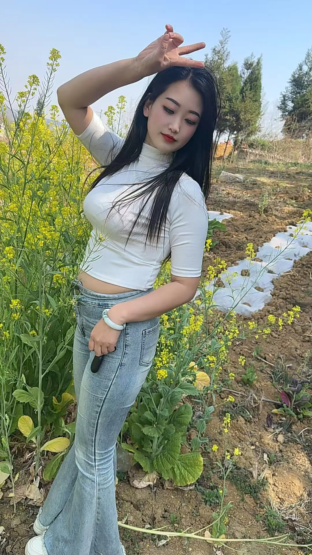 户外 感情 随拍 油菜花