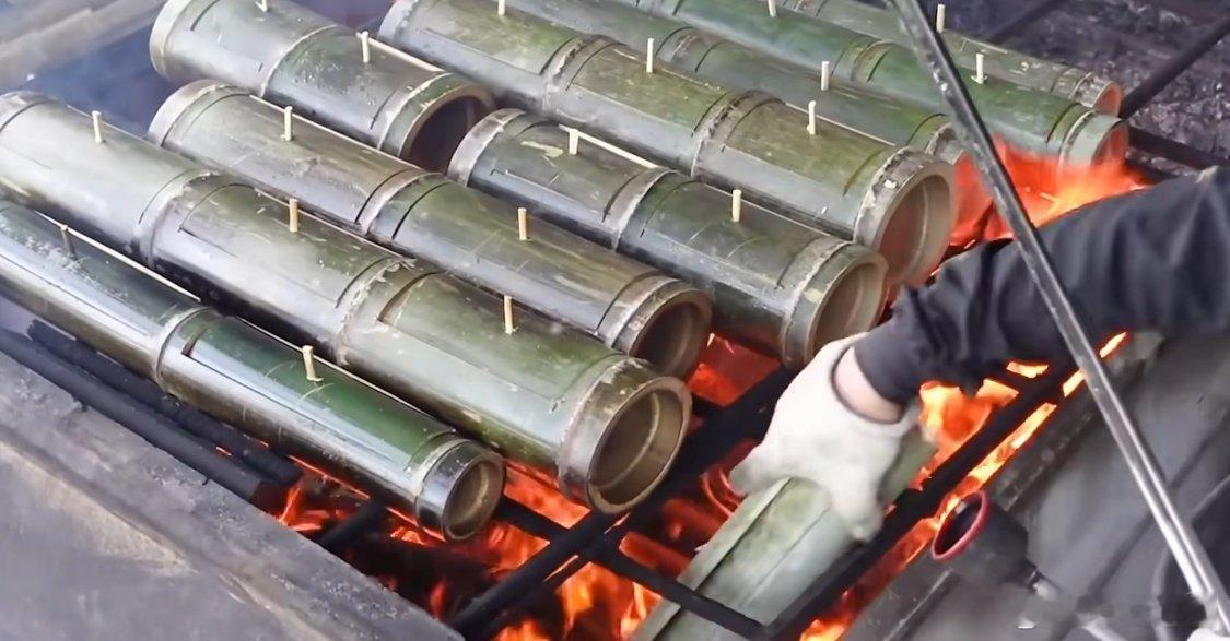 冷知识：制作竹筒饭的燃料也是竹筒 