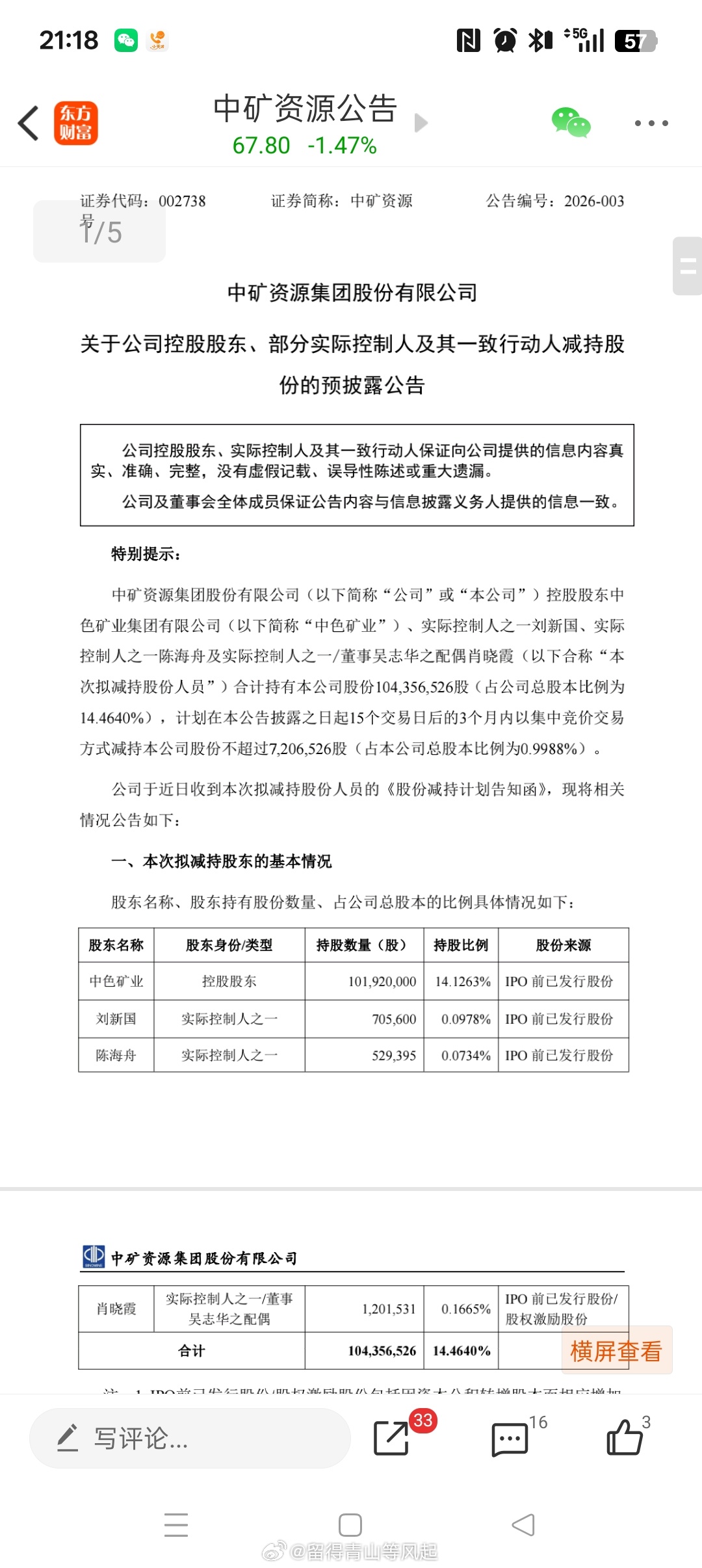 一切市场风险，归根到底，是估值风险。2.25日晚明码提示中矿资源 sz00273