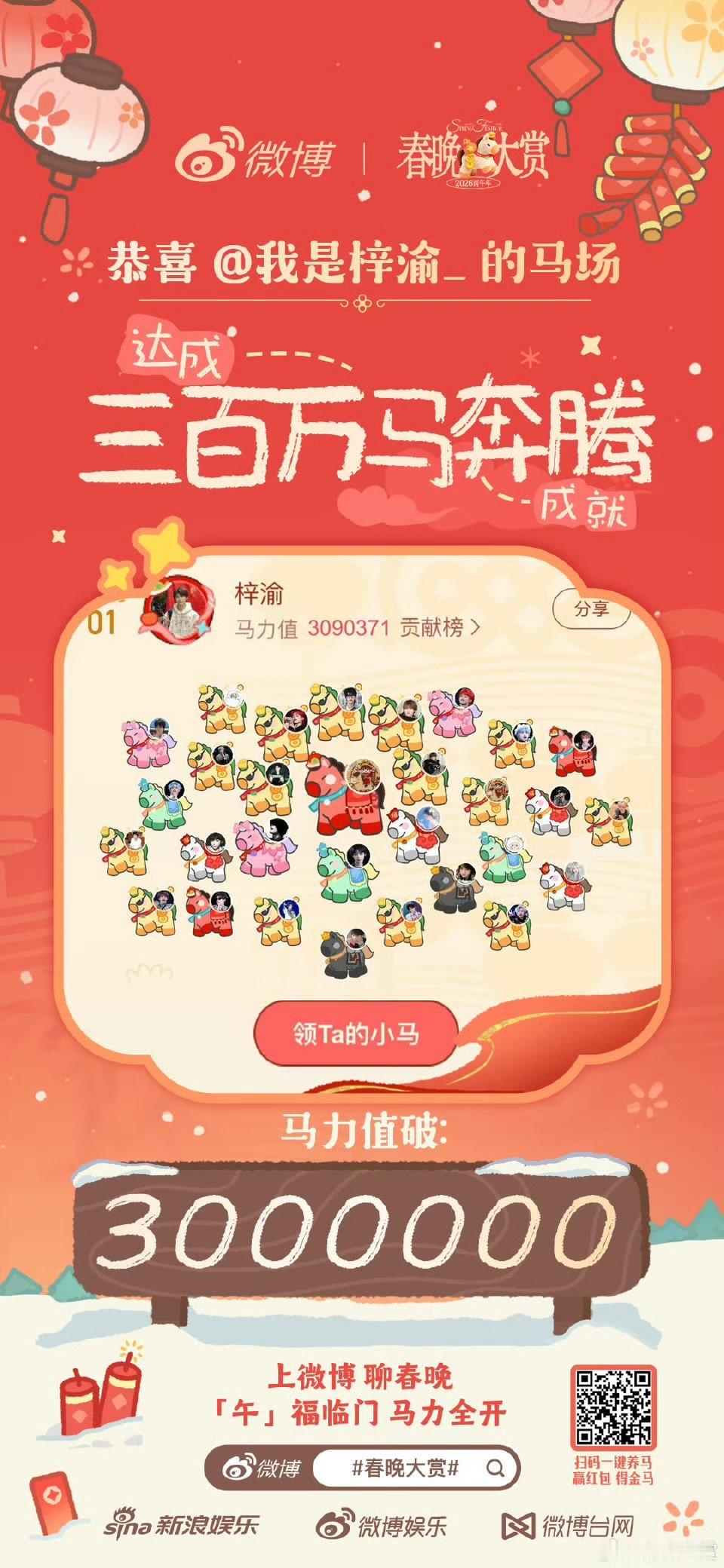 梓渝马力值破300万梓渝马力值破300万 