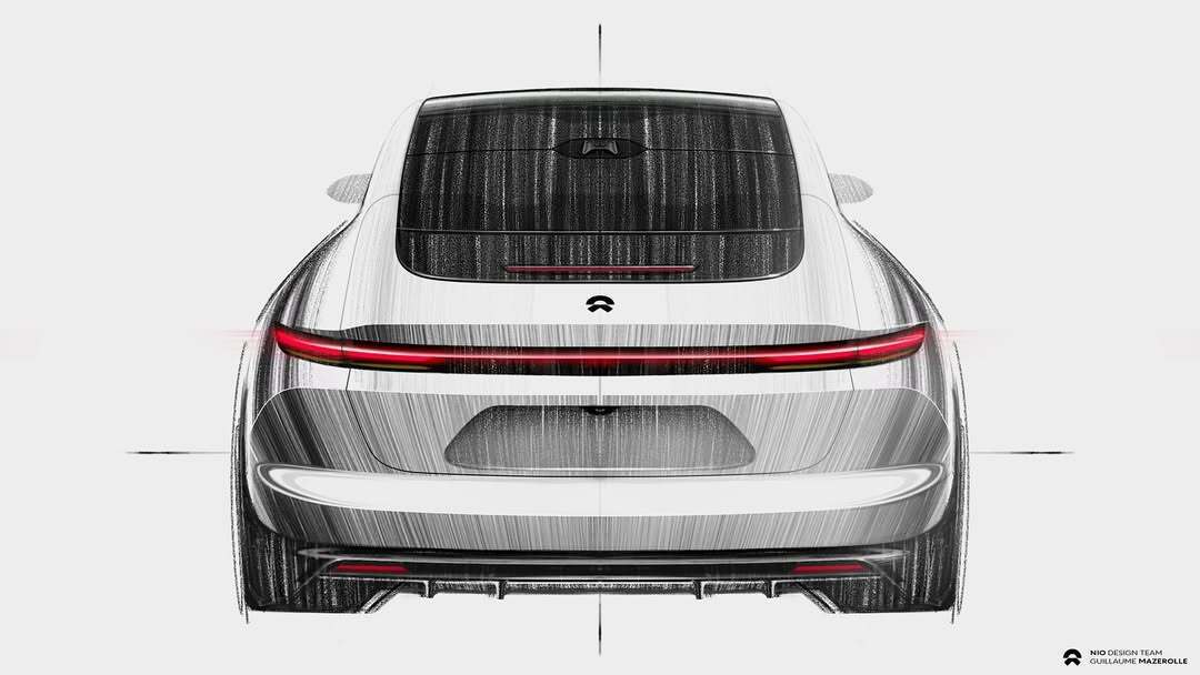 一组蔚来et5 官方设计手稿汽车设计