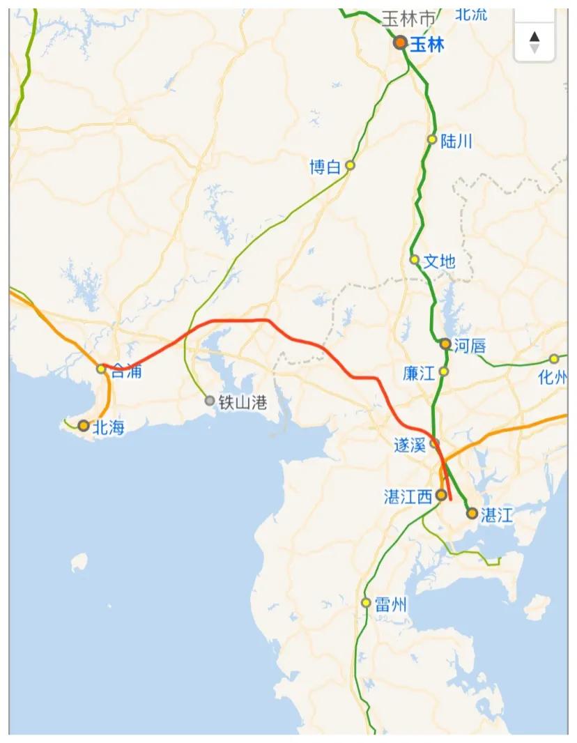 合湛高铁对广西很重要
广东 铁路
广西合浦到广东湛江，打通之后，基本上广西也能接