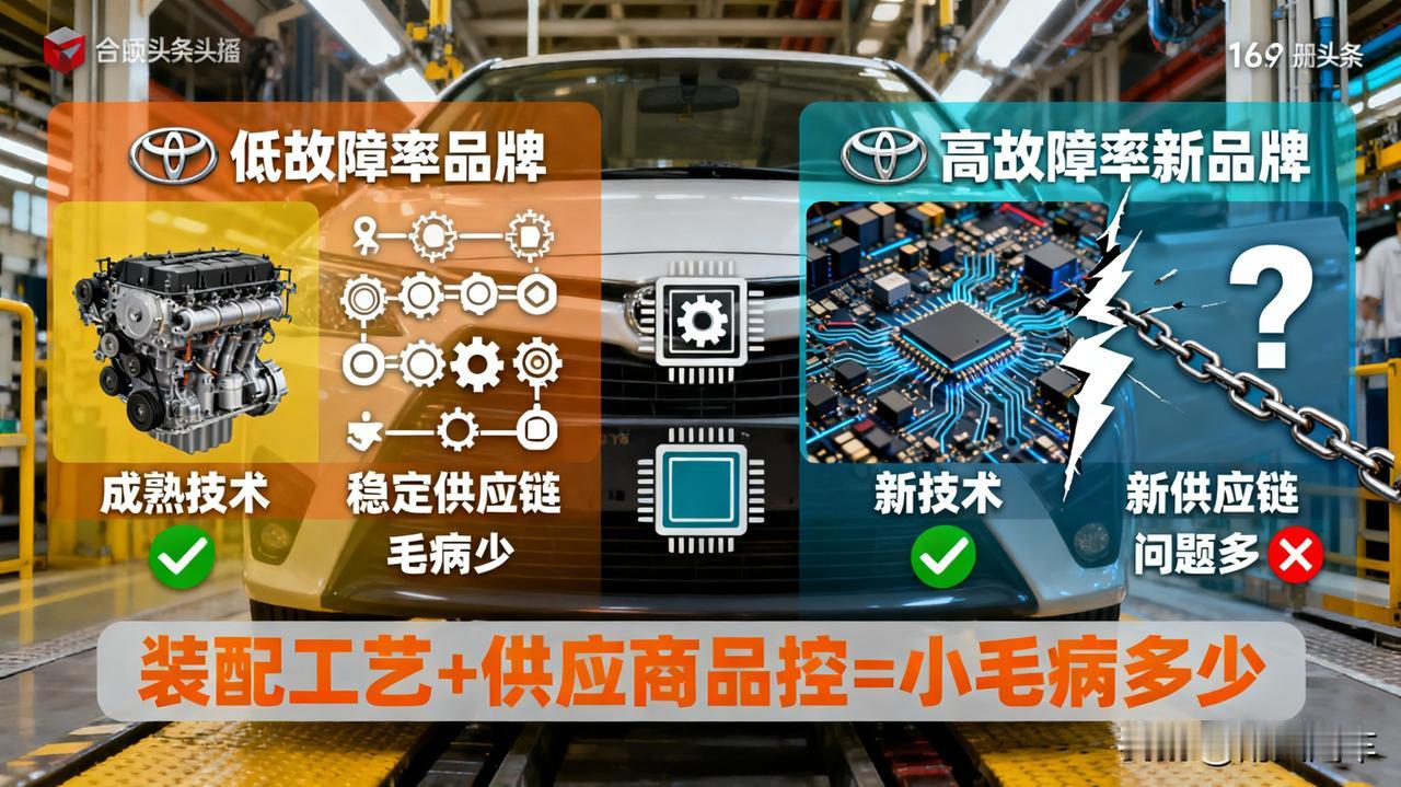 “小毛病多”到底指什么？

其实就是装配工艺、供应商品控。为什么丰田毛病少？因为